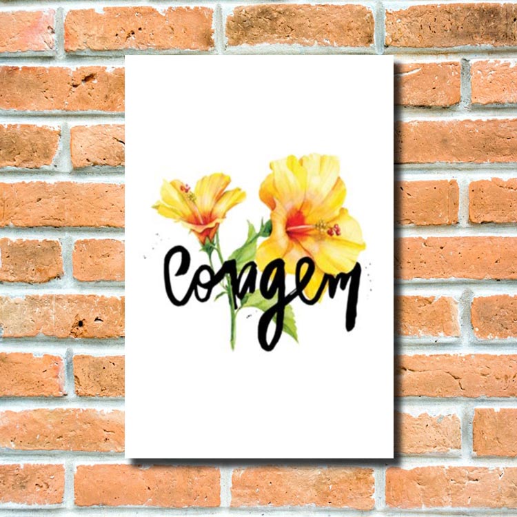 Quadrinho Decorativo - Flor da Coragem